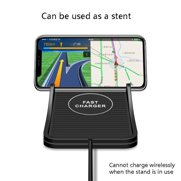 2 In 1 Non Slip Wireless Charger For C7 Car Navigation Black Other Car Video