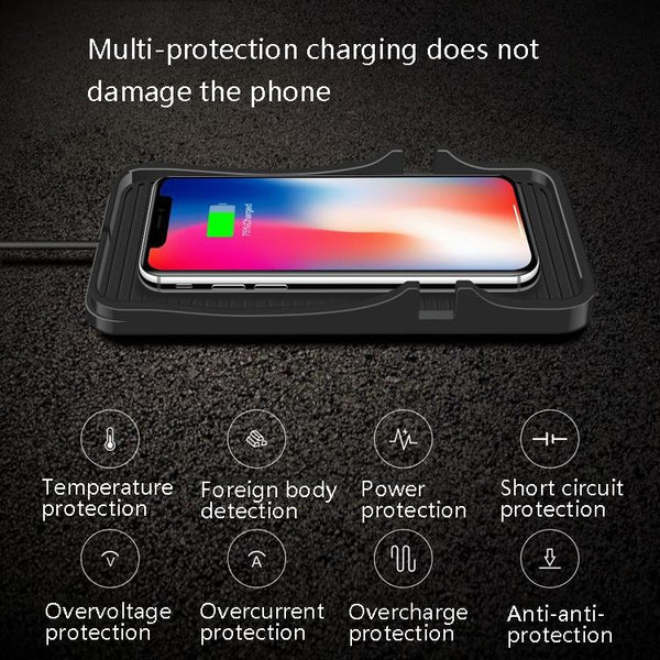 2 In 1 Non Slip Wireless Charger For C7 Car Navigation Black Other Car Video
