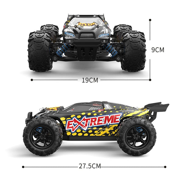 High Speed 4Wd Rc Car 1 18 Scale Yellow Rc Model Vehicles