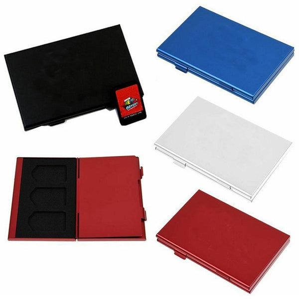 For Nintendo Switch Game Card Organizer Aluminum Red Bags Skins & Travel Cases