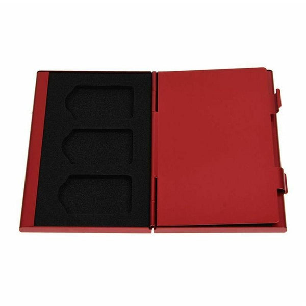 For Nintendo Switch Game Card Organizer Aluminum Red Bags Skins & Travel Cases