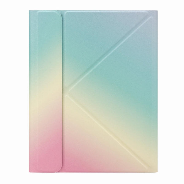 Bluetooth Keyboard Leather Case For Ipad 10.2 / Pro 10.5 Touch Backlight Three Fold Holder Rainbow Keyboards