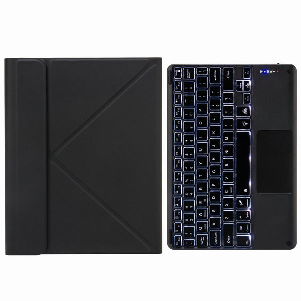 Bluetooth Keyboard Leather Case For Ipad 10.2 / Pro 10.5 Touch Backlight Three Fold Holder Rainbow Keyboards