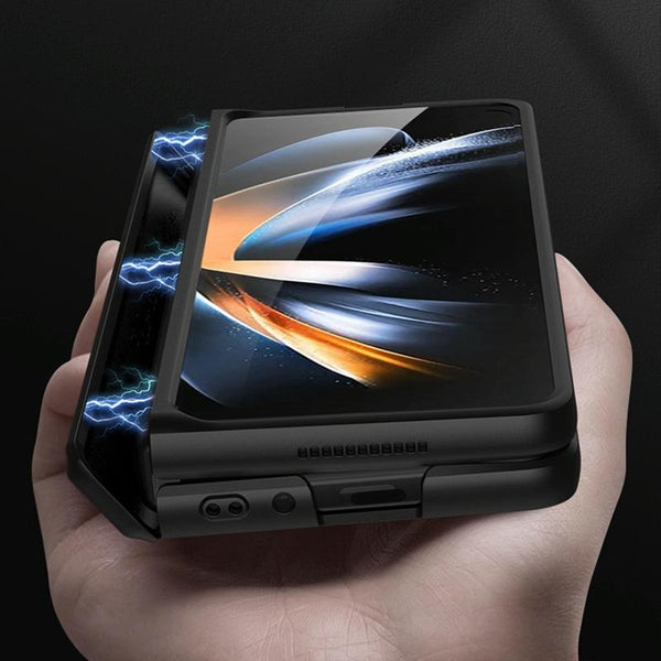 For Samsung Galaxy Z Fold4 5G Foldable Magnetic Hinged Case Black Cases Covers & Skins