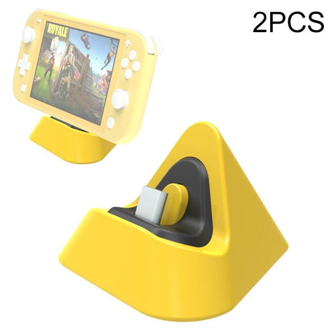 2 Pack Triangle Charger For Nintendo Switch / Lite Yellow Chargers & Charging Docks