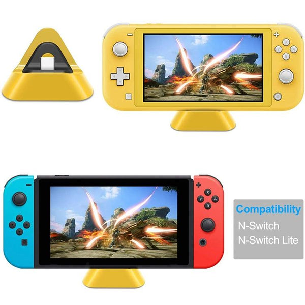 2 Pack Triangle Charger For Nintendo Switch / Lite Yellow Chargers & Charging Docks