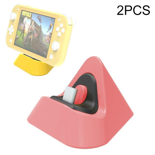 2 Pack Triangle Charger For Nintendo Switch / Lite Yellow Chargers & Charging Docks