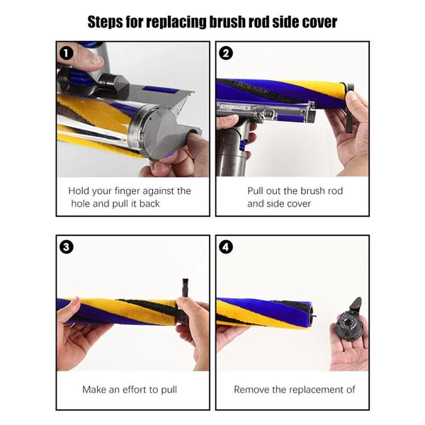 Soft Velvet Suction Head Brush For Dyson V12 V15 Slim Vacuum Cleaner Red Blue Vacuum Cleaner Parts