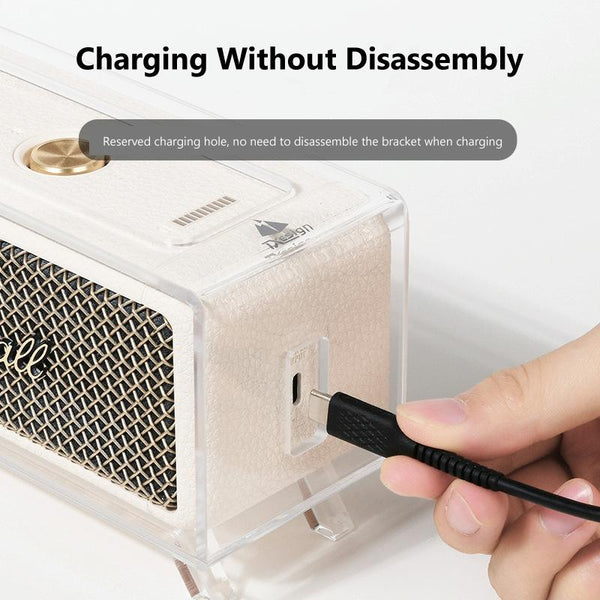 Marshall Emberton Ii Speaker Display Stand Acrylic Retro Base Transparent Speaker Mounts & Stands