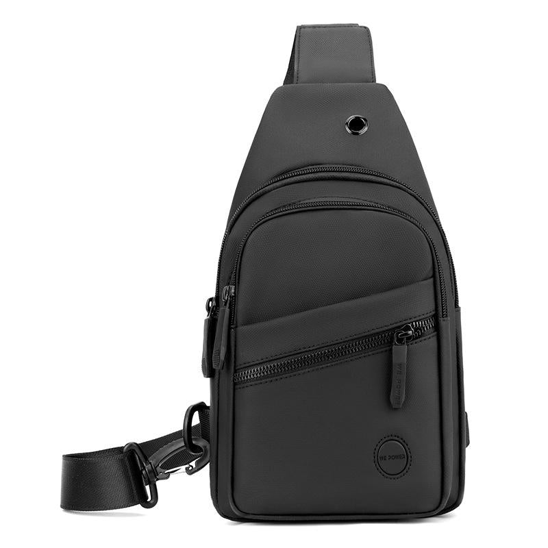 Outdoor Chest Bag For Men Crossbody Shoulder Daily Use Black Bags