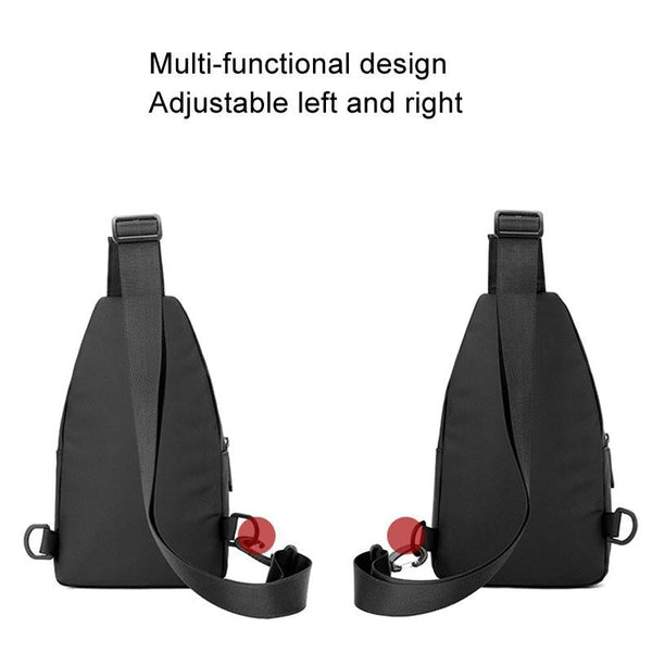 Outdoor Chest Bag For Men Crossbody Shoulder Daily Use Black Bags