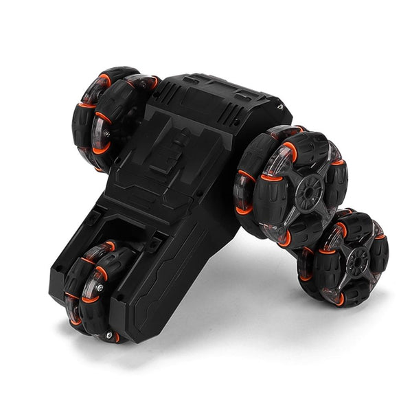 360 Degree Swing Arm Rc Car With 5 Wheels Multifunctional 2.4G Black Rc Model Vehicles