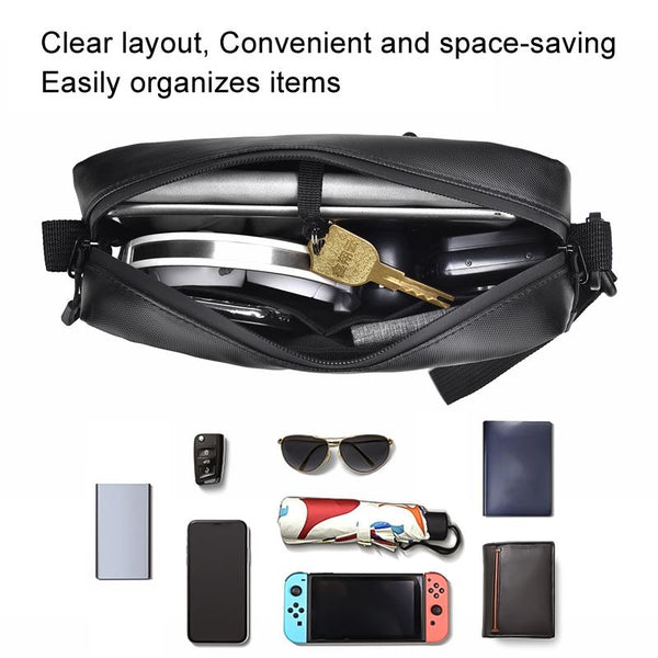Usb Shoulder Bag For Men Portable & Stylish Outdoor Messenger Black Bags
