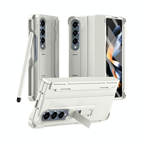 For Samsung Galaxy Z Fold4 5G Shockproof Diamond Case With Hinge And Pen White Cases Covers & Skins