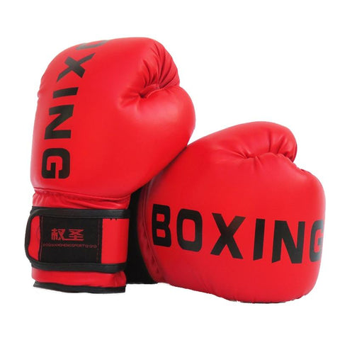 Junior Boxing Training Gloves For Sanda Fighting Letter Pattern Red Gloves Boxing