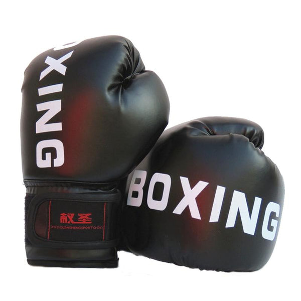 Junior Boxing Training Gloves For Sanda Fighting Letter Pattern Red Gloves Boxing