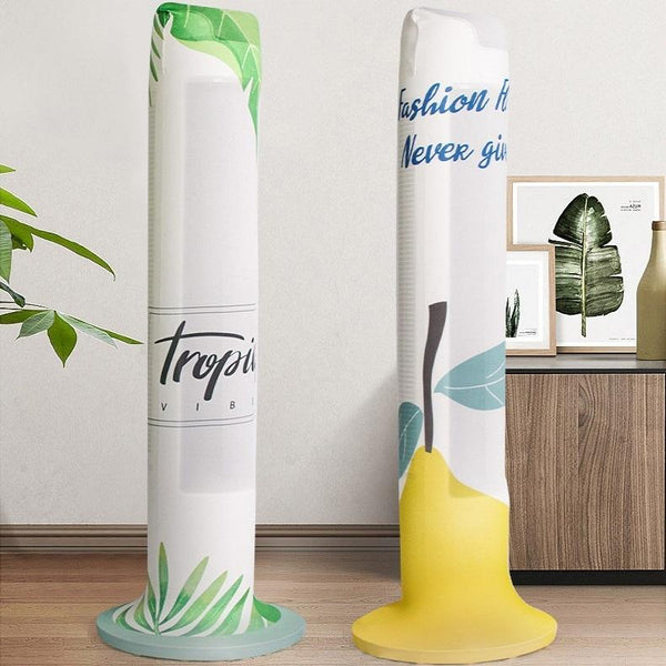 Universal Dust Proof Fan Cover Size L Vertical Green Leaf Portable Fans