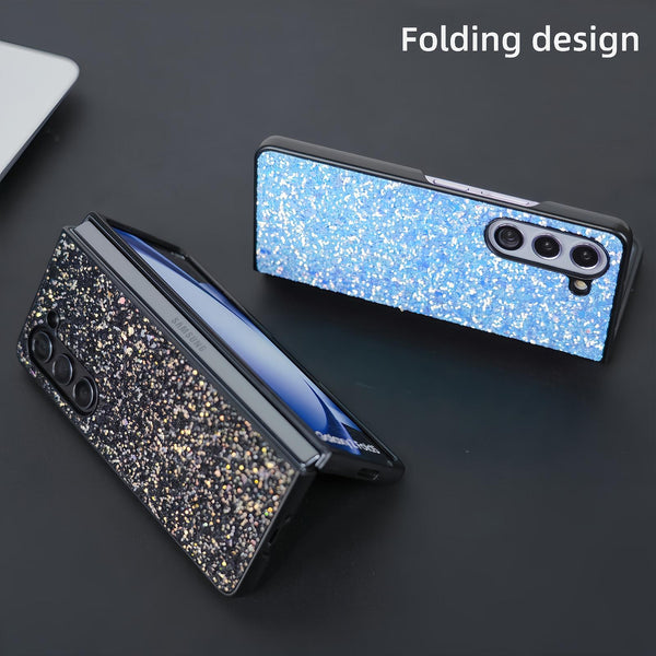 For Samsung Galaxy Z Fold4 5G Foldable Diamond Case Compact And Stylish Flash Black Cases Covers & Skins