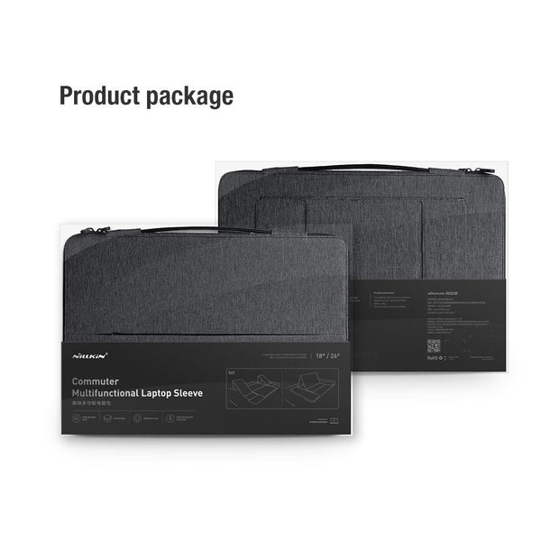 16.0 Inch Commuter Laptop Sleeve Multifunctional Dark Gray Laptop Cases & Bags