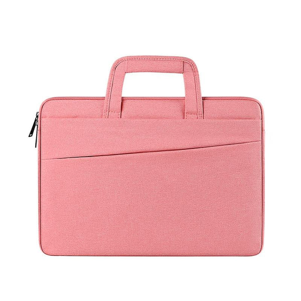 13.3 Inch Multi Compartment Waterproof Laptop Briefcase With Storage Sleeve Rose Pink Laptop Cases & Bags