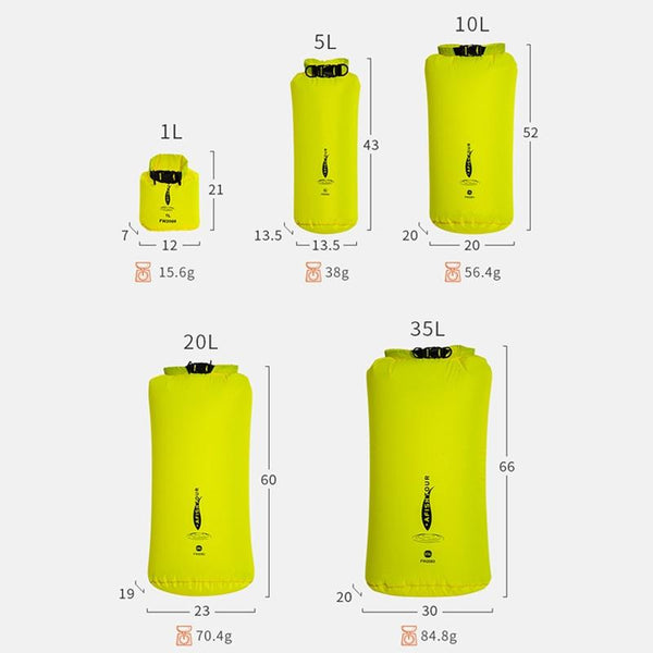 5L Multi Function Outdoor Storage Bag Waterproof Lightweight Yellow Storage Bags