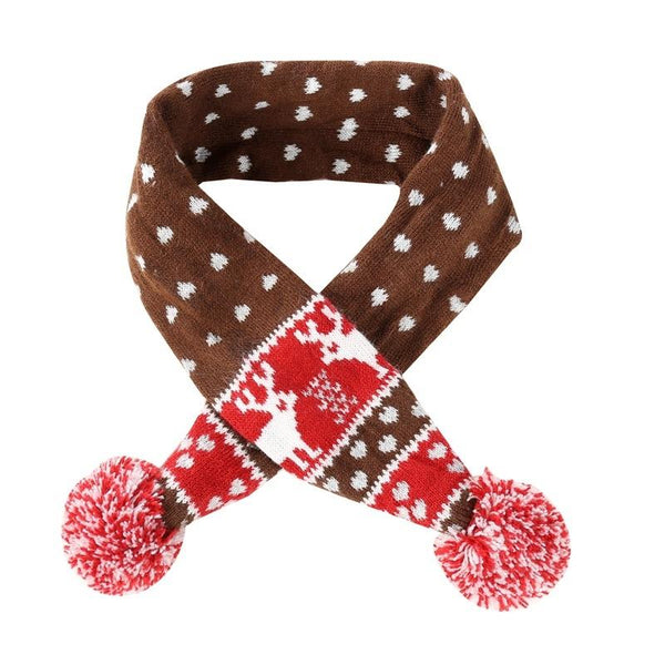 Christmas Pet Scarf Autumn And Winter Warm Elk Dog Size M Brown Dog Clothing & Shoes