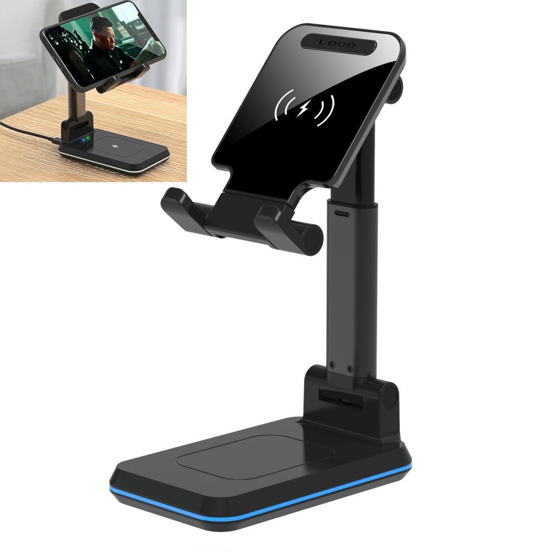 2 In 1 Wireless Charging Stand Single Charge Black Chargers & Cradles
