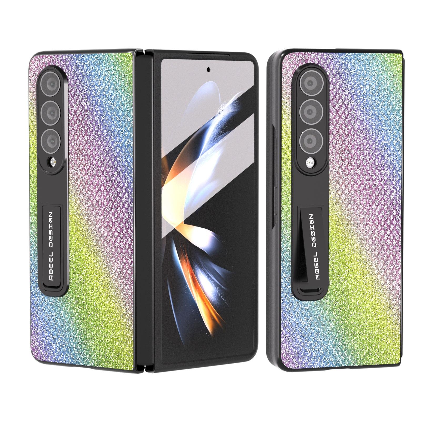For Samsung Galaxy Z Fold4 5G Diamond Edge Case With Holder Rainbow Cases Covers & Skins