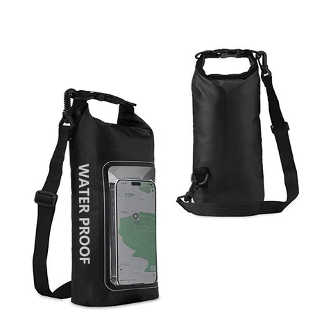 2 In 1 Waterproof Crossbody Phone Bag For Outdoor Cycling Swimming 2L Capacity Black 5L Laptop Cases & Bags