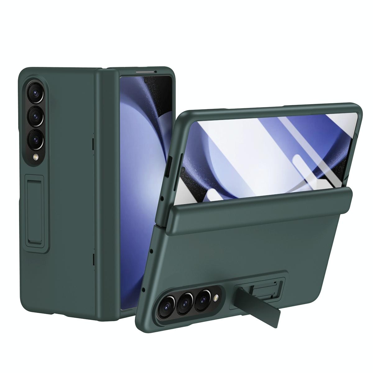 For Samsung Galaxy Z Fold4 5G Shockproof Case With Holder All Inclusive Green Cases Covers & Skins