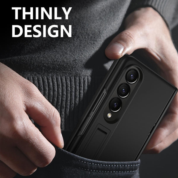 For Samsung Galaxy Z Fold4 5G Shockproof Case With Holder All Inclusive Green Cases Covers & Skins