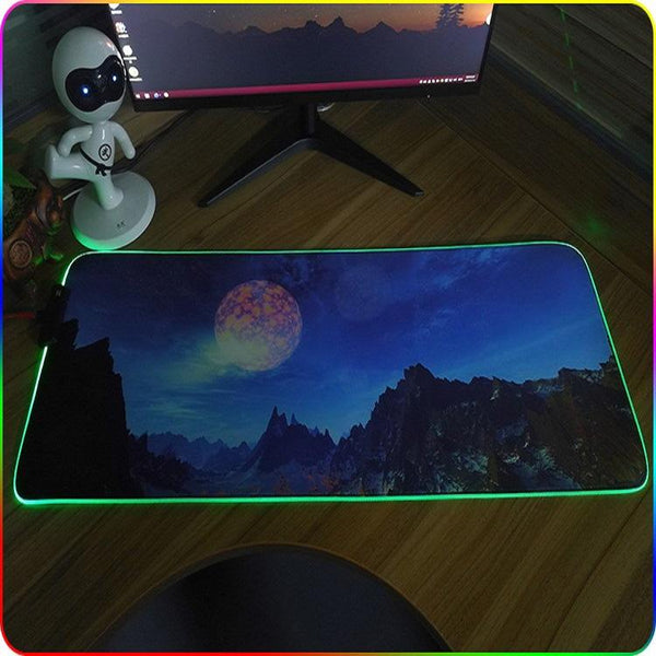 Rgb Non Slip Mouse Pad With Thermal Transfer Vast Starry Sky Mouse Pads & Wrist Rests