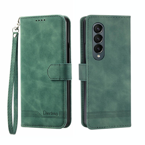 For Samsung Galaxy Z Fold4 5G Premium Leather Tpu Case Green Cases Covers & Skins