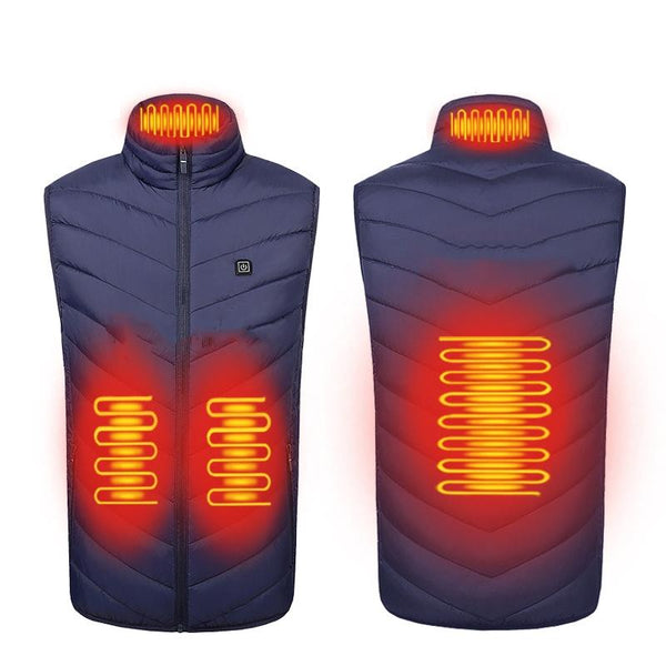 4 Area Single Control Usb Electric Heating Undershirt Intelligent Warm Vest Black M Coats Jackets & Vests