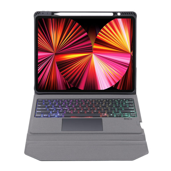 Integrated Bluetooth Keyboard Leather Case For Ipad Pro 11 Backlit Touchpad Holder Black Laptop Cases & Bags