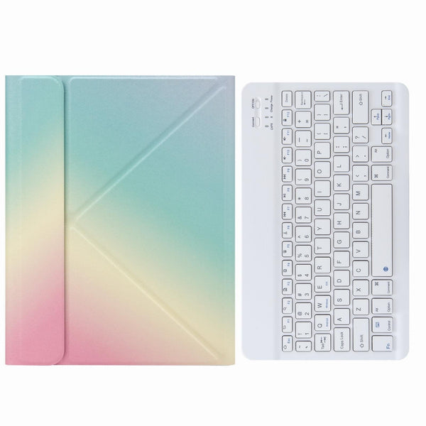 Leather Case With Bluetooth Keyboard For Ipad 9.7 2018 & 2017 Three Fold Holder Rainbow Laptop Cases & Bags