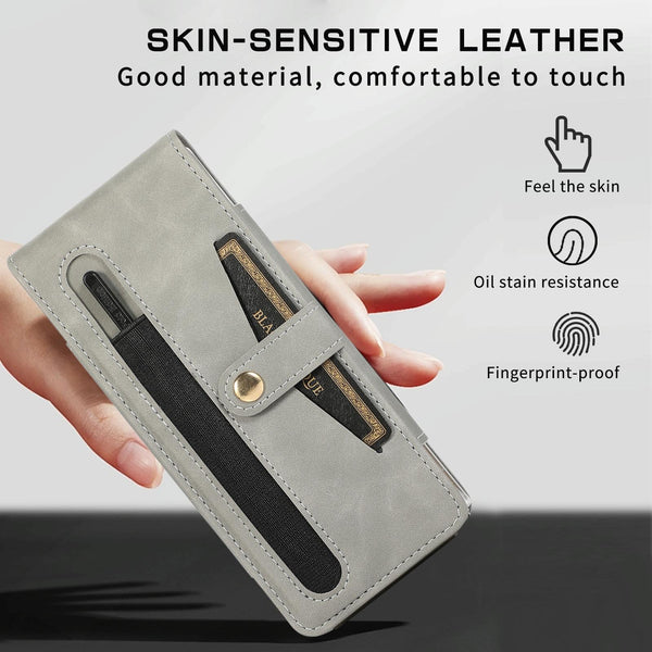 For Samsung Galaxy Z Fold4 5G Leather Folding Phone Case Black Cases Covers & Skins