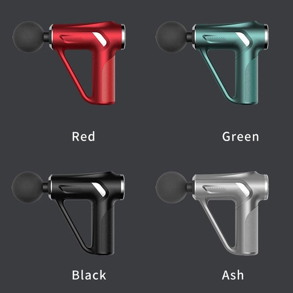 Electric Triangular Fascia Massage Gun Silver Button Style For Health And Beauty Massagers