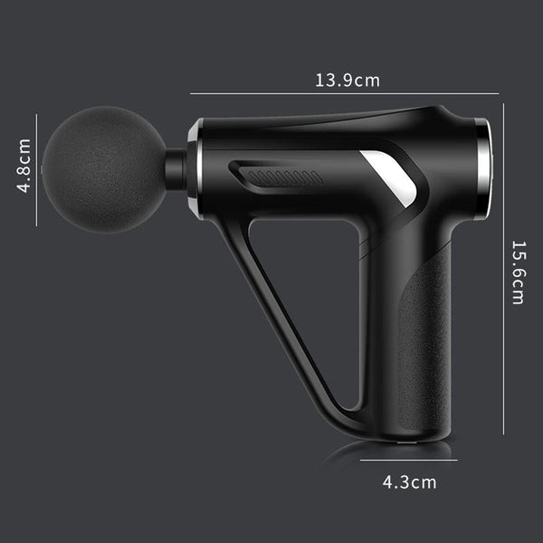 Electric Triangular Fascia Massage Gun Silver Button Style For Health And Beauty Massagers