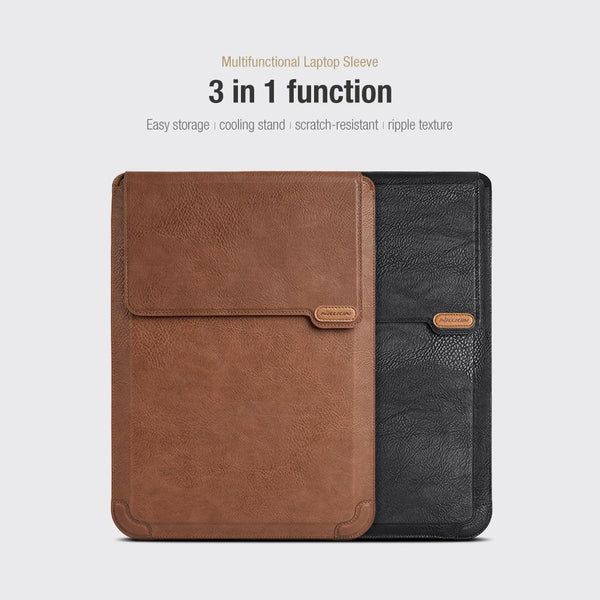 16.0 Inch Water Wave Texture Laptop Sleeve Versatile Design Black Laptop Cases & Bags