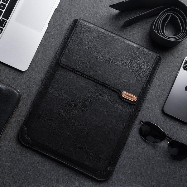 16.0 Inch Water Wave Texture Laptop Sleeve Versatile Design Black Laptop Cases & Bags