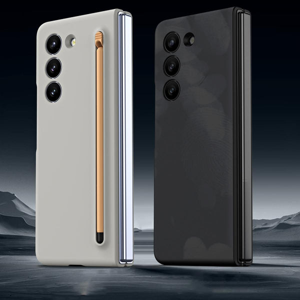 For Samsung Galaxy Z Fold4 5G Enhanced Shockproof Phone Case Pen Design Light Gray Cases Covers & Skins