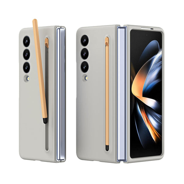 For Samsung Galaxy Z Fold4 5G Enhanced Shockproof Phone Case Pen Design Light Gray Cases Covers & Skins