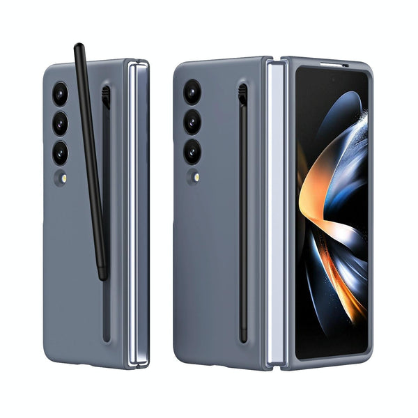 For Samsung Galaxy Z Fold4 5G Enhanced Shockproof Phone Case Pen Design Light Gray Cases Covers & Skins