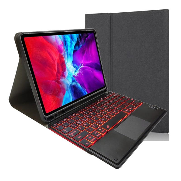 Bluetooth Keyboard Tablet Case For Ipad Pro 11 Detachable Touch Leather Holder Pen Slot Black Keyboards