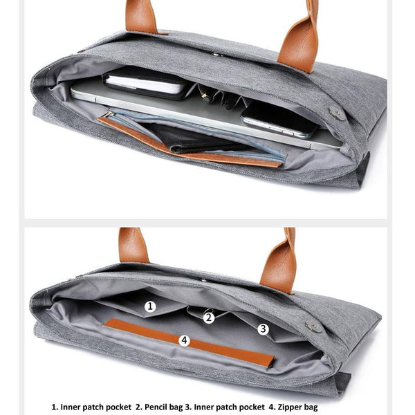 Lightweight Oxford Cloth Laptop Bag With Pu Handle Portable Red 14 Inch Laptop Cases & Bags