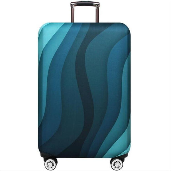 22 24 Inch Travel Suitcase Dust Covers Elastic & Abrasion Resistant Green Ripple Other Travel Accessories