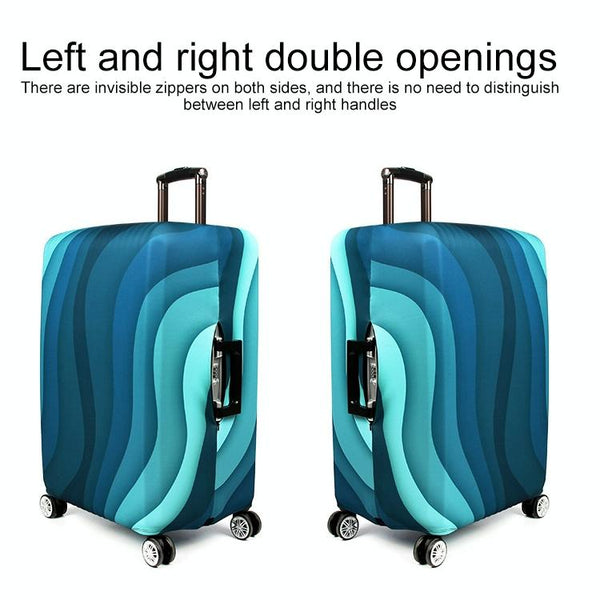 22 24 Inch Travel Suitcase Dust Covers Elastic & Abrasion Resistant Green Ripple Other Travel Accessories