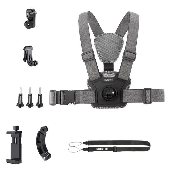 Chest Strap With Mount And Screw 7 In 1 Phone Clamp Straps & Hand Grips