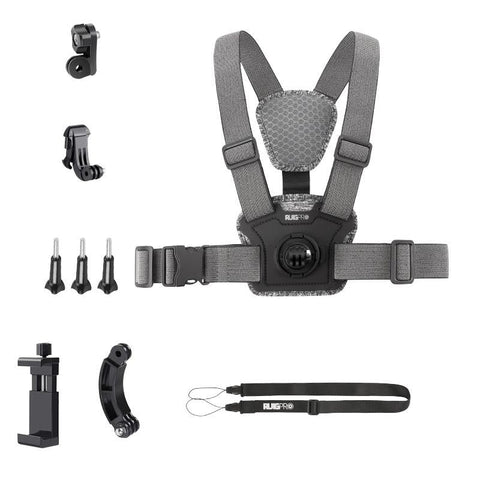 Chest Strap With Mount And Screw 7 In 1 Phone Clamp Straps & Hand Grips